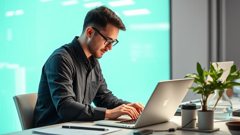 Photo of a working web agency.фото